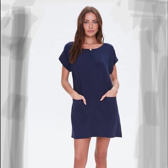 Forever 21 Dresses & Skirts - Navy Boxy pocket Dress